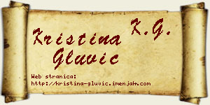 Kristina Gluvić vizit kartica
